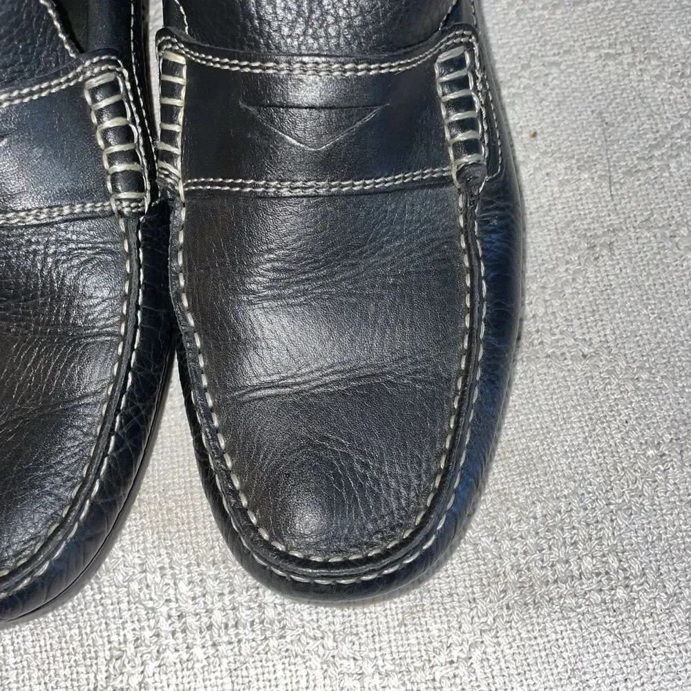Sandro Moscoloni Men’s Casual Loafers Size 8.5 M Black Leather Going out Party